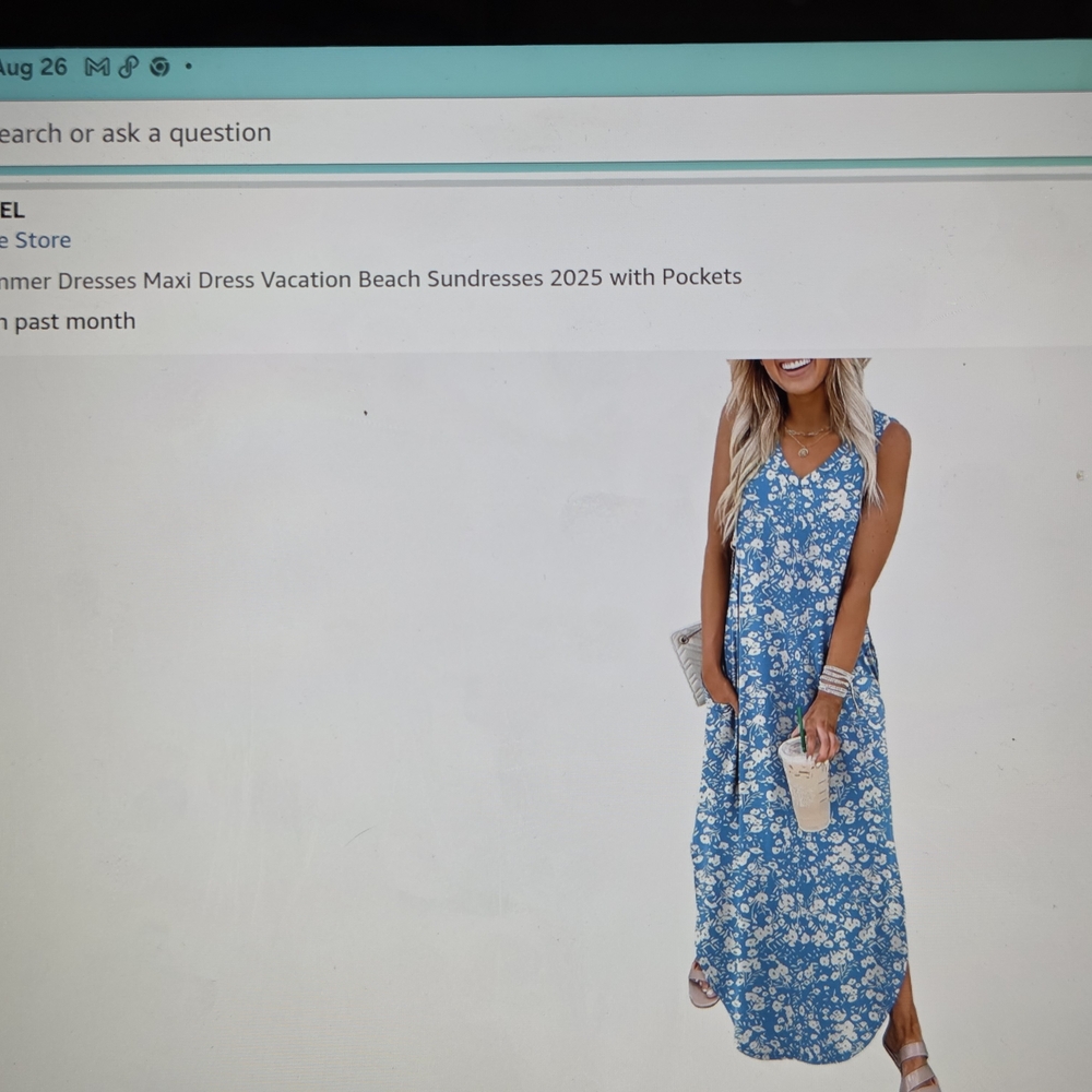 Floral Blue Maxi Dress
